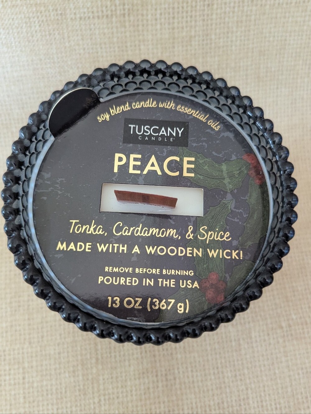 Tuscany Candle "Peace" Wood Wick